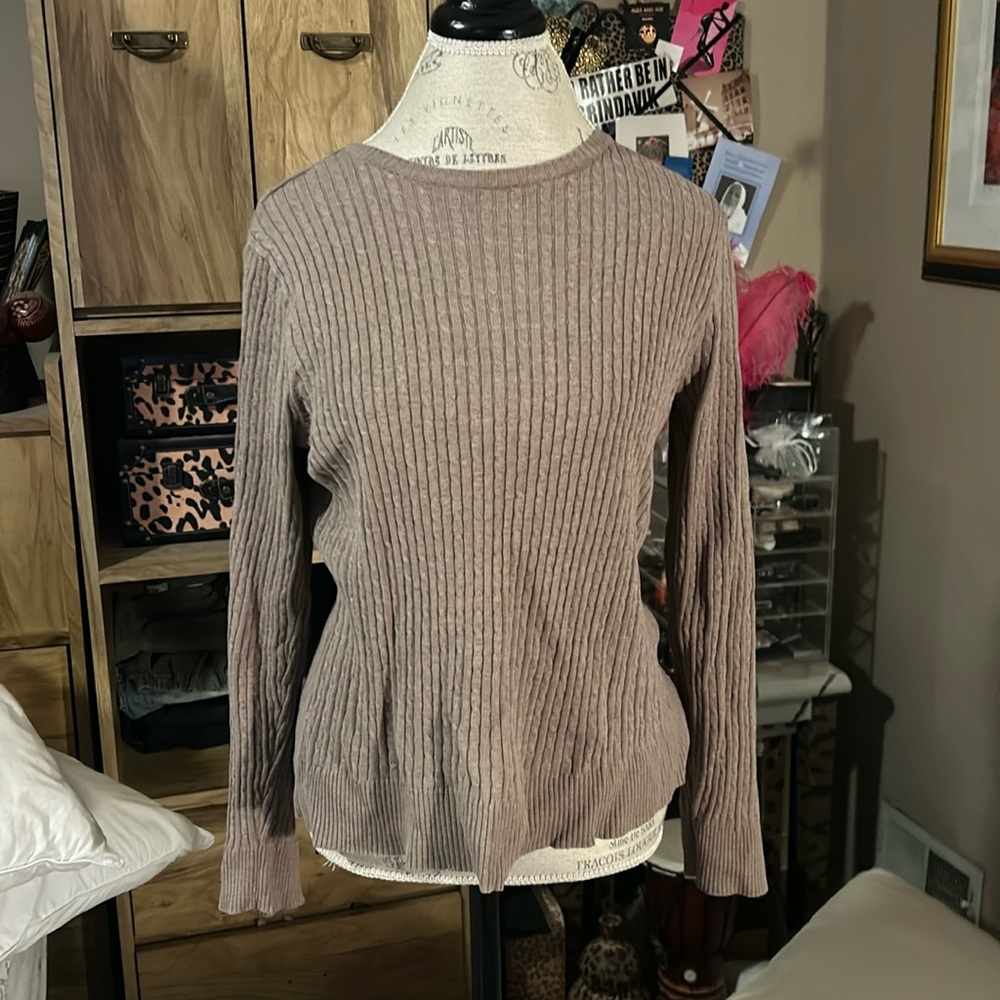 Jeanne Pierre Beige Sweater - Large